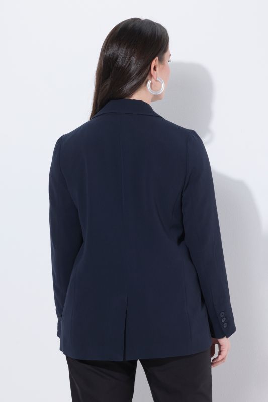 Blazer en acétate, col à revers et fermeture 1 bouton