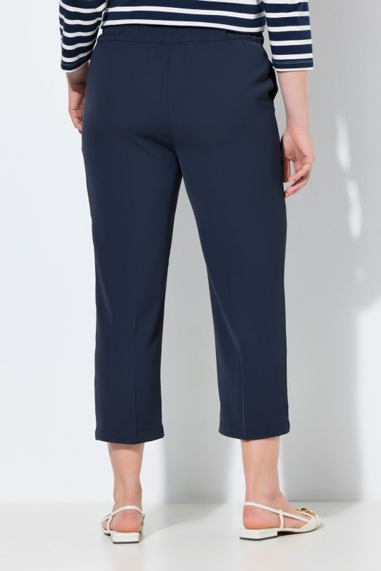 Pantalon 7/8 à pinces. Taille élastique