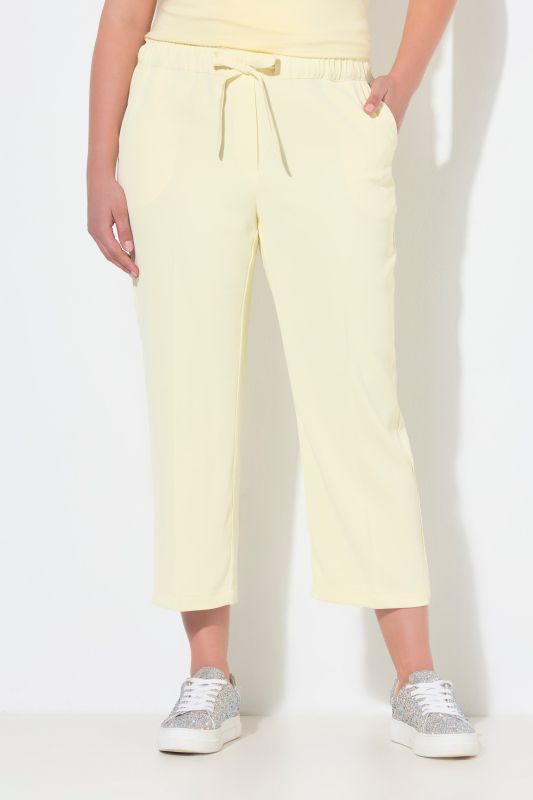 Pantalon 7/8 à pinces. Taille élastique