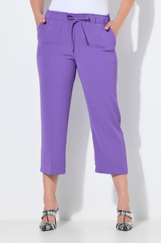 Pantalon 7/8 à pinces. Taille élastique
