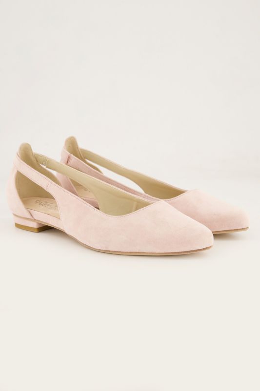 Ballerines en cuir, découpe, largeur H