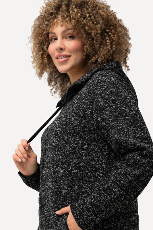 Veste en maille polaire, capuche, poches zippées