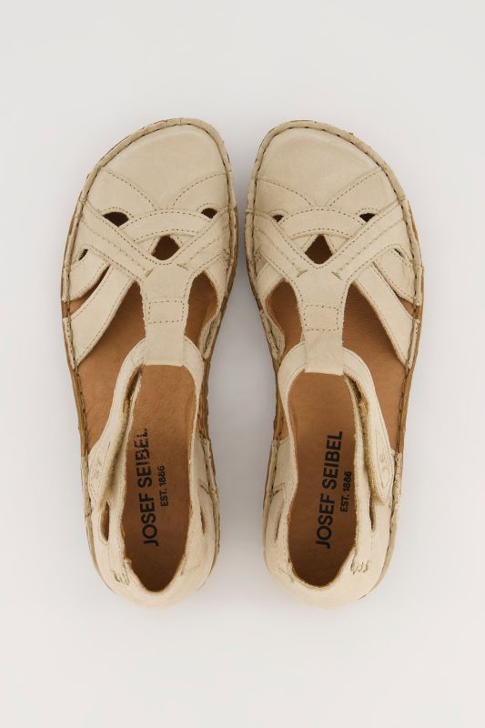 Sandales en cuir Josef Seibel. Fermeture velcro - largeur H