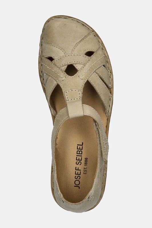 Sandales en cuir Josef Seibel. Fermeture velcro - largeur H