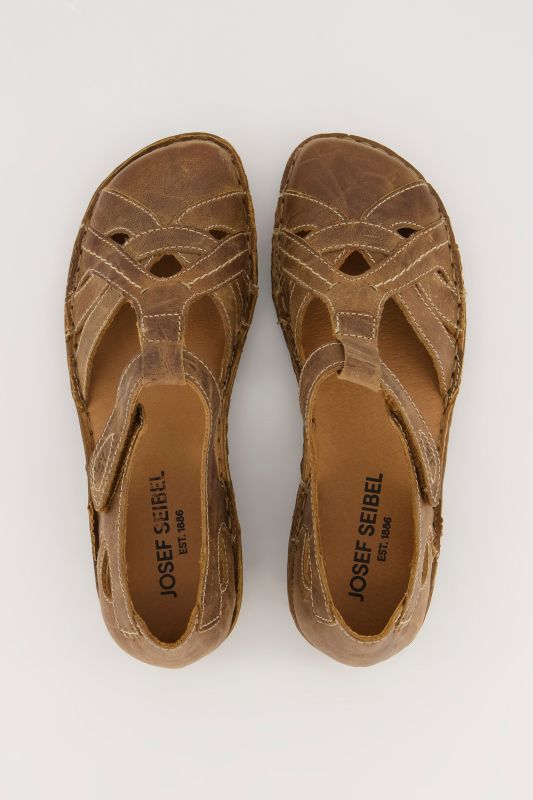 Sandales en cuir Josef Seibel. Fermeture velcro - largeur H