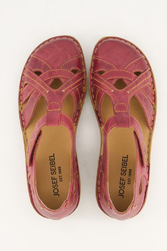 Sandales en cuir Josef Seibel. Fermeture velcro - largeur H