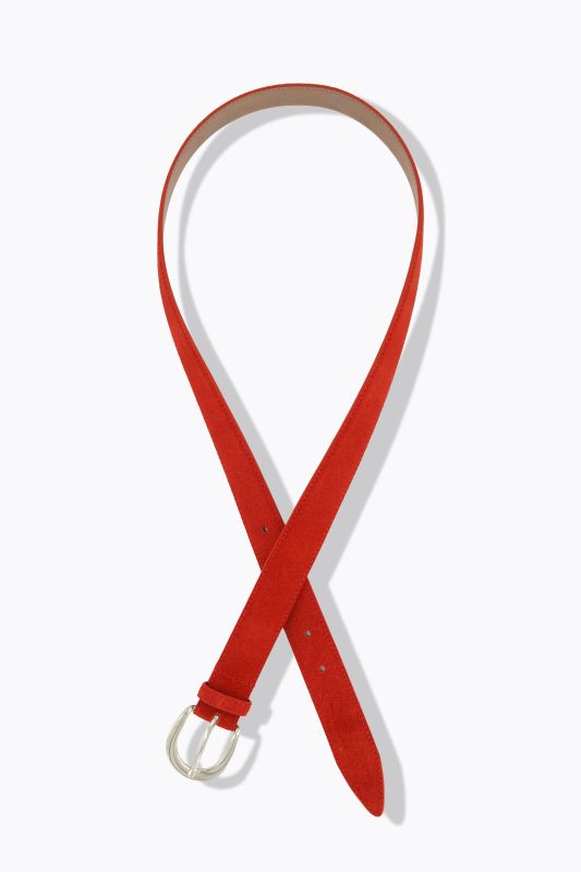 Ceinture aspect cuir suédé, boucle en métal