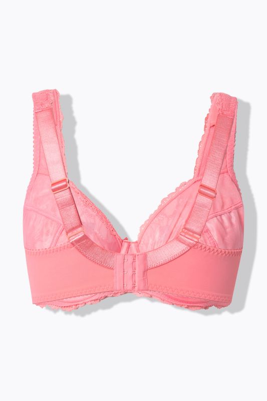 Soutien-gorge avec dentelle, armatures et bretelles larges - bonnets B-F