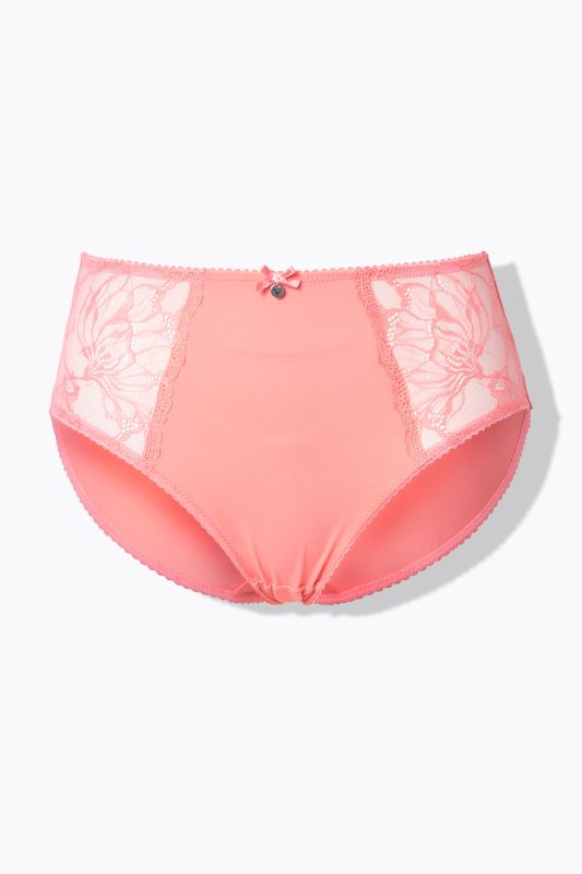 Culotte midi en microfibre, dentelle sur les côtés