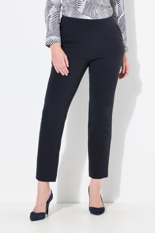 Pantalon en acétate, jambe étroite et taille confortable