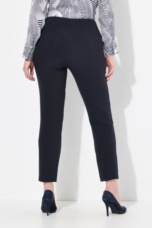 Pantalon en acétate, jambe étroite et taille confortable