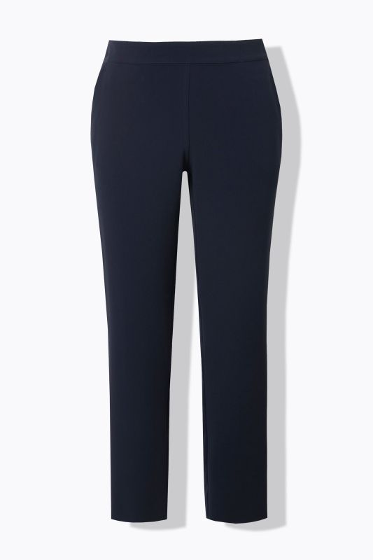 Pantalon en acétate, jambe étroite et taille confortable