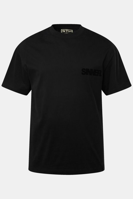 T-shirt STHUGE oversized. Col rond, manches courtes et imprimé floqué. Jusqu'au 8XL