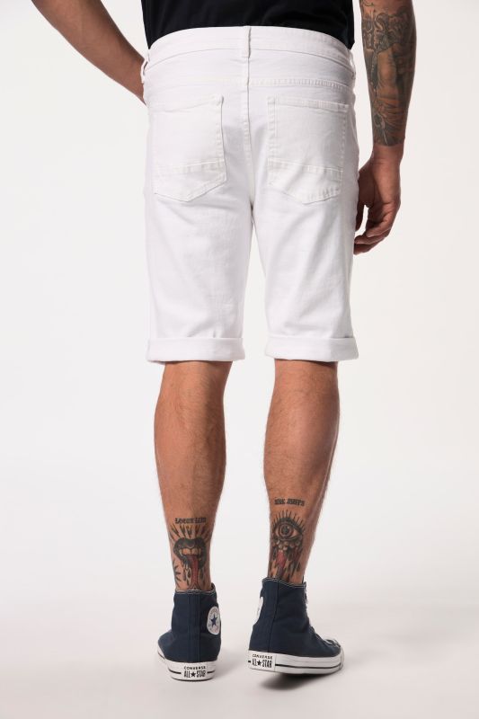 Bermuda en jean 5 poches, coupe Straight Fit - jusqu'à la taille 74