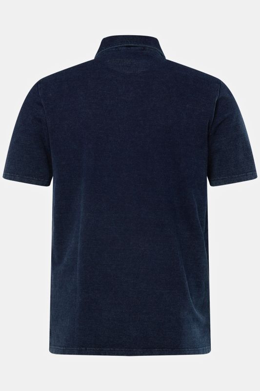 Polo manches courtes en maille piquée, aspect jean - jusqu'au 8XL