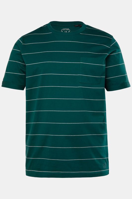 Pyjama court deux pièces, T-shirt rayé et short - jusqu'au 8XL