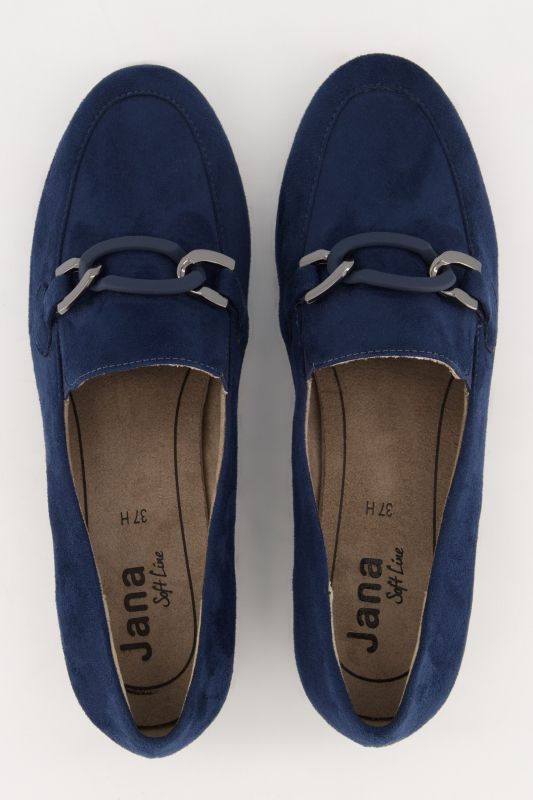 Mocassins, Jana Softline, végans, imitation cuir daim, largeur H