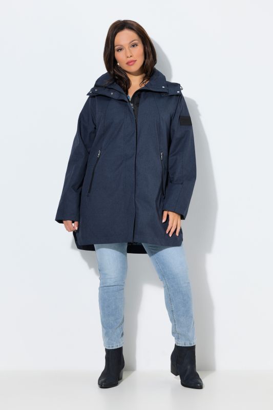 Veste technique HYPRAR à capuche, tissu imperméable, coupe évasée