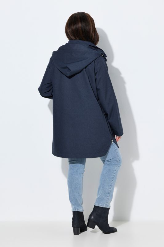 Veste technique HYPRAR à capuche, tissu imperméable, coupe évasée