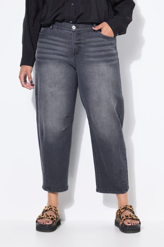 Jean barrel, 5 poches. Coupe Wide Ballon Legs, taille haute