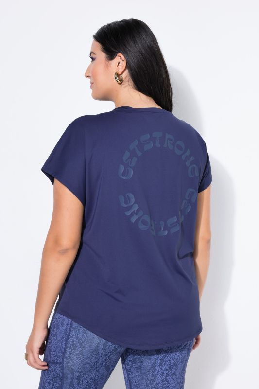 T-shirt de sport extensible, imprimés devant et derrière