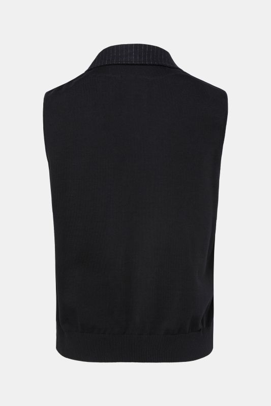 Gilet JP 1880 en tweed, fines rayures et finition FLEXNAMIC® - jusqu'au 7 XL