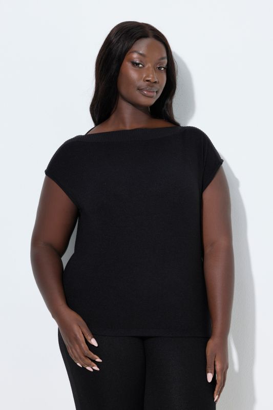 T-shirt d'intérieur sans manches, coupe oversize et encolure bateau, collection Loungewear