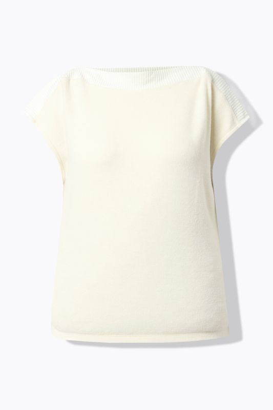 T-shirt d'intérieur sans manches, coupe oversize et encolure bateau, collection Loungewear