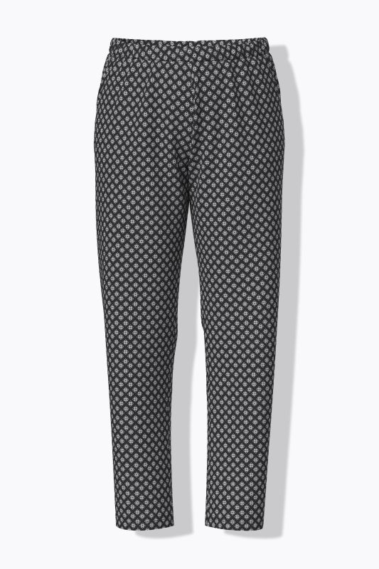 Pyjama 2 pièces avec motif, T-shirt décolleté rond et manches courtes + pantalon avec poches