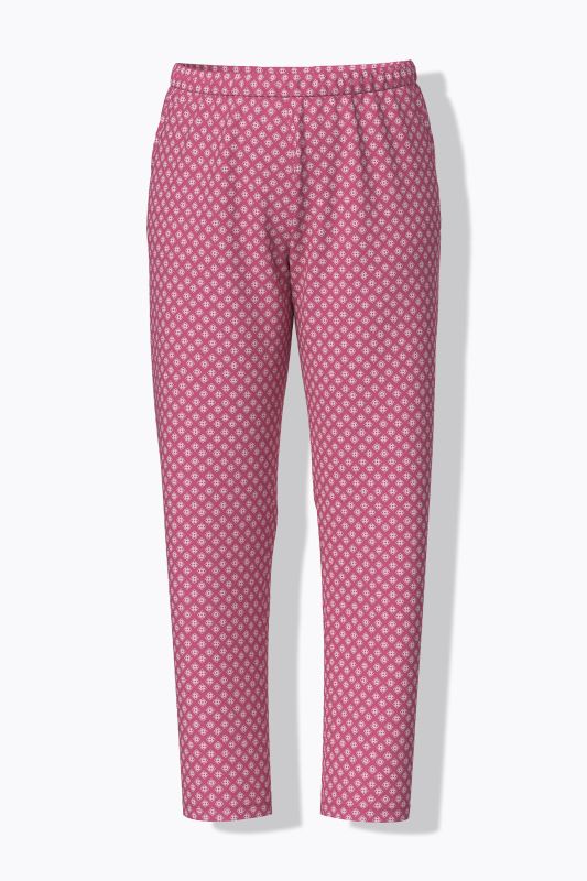Pyjama 2 pièces avec motif, T-shirt décolleté rond et manches courtes + pantalon avec poches