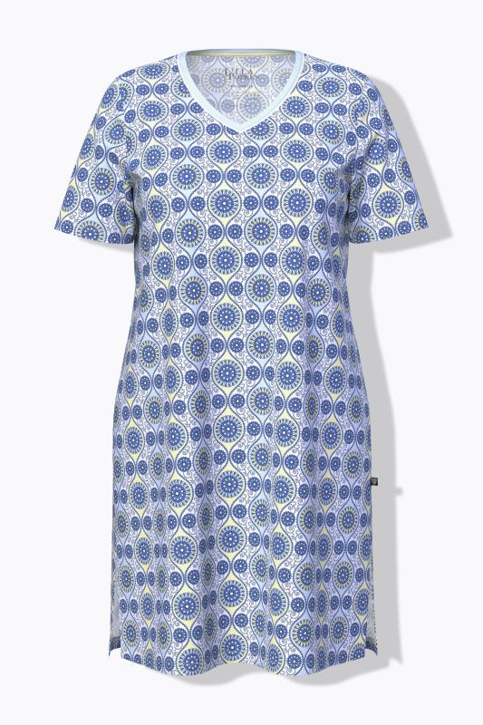 Lot de 2 grands T-shirts/chemises de nuit, col rond/en V et manches courtes