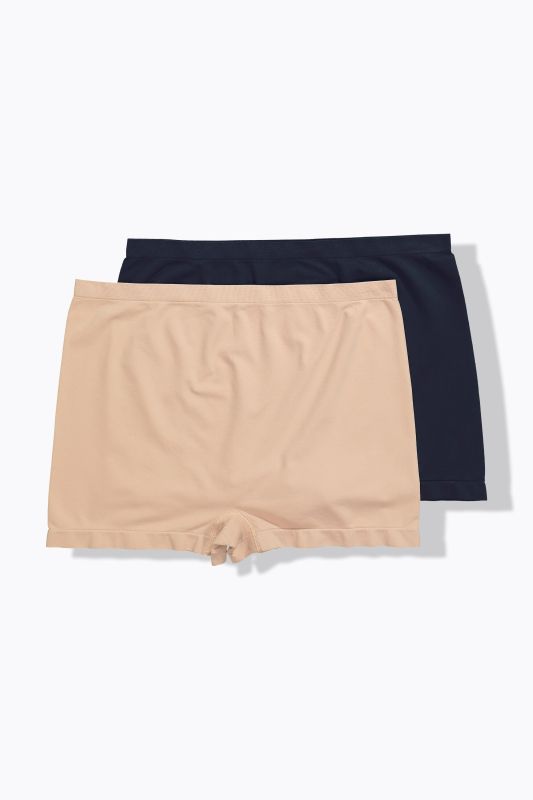 Lot de 2 shorties, tour de cuisse confortable, sans coutures