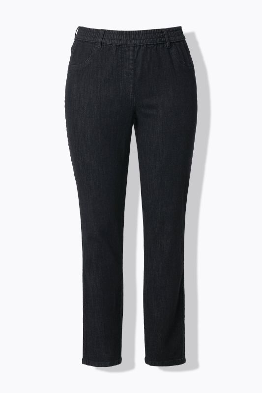 Jegging en coton bio, jambe étroite et taille élastique