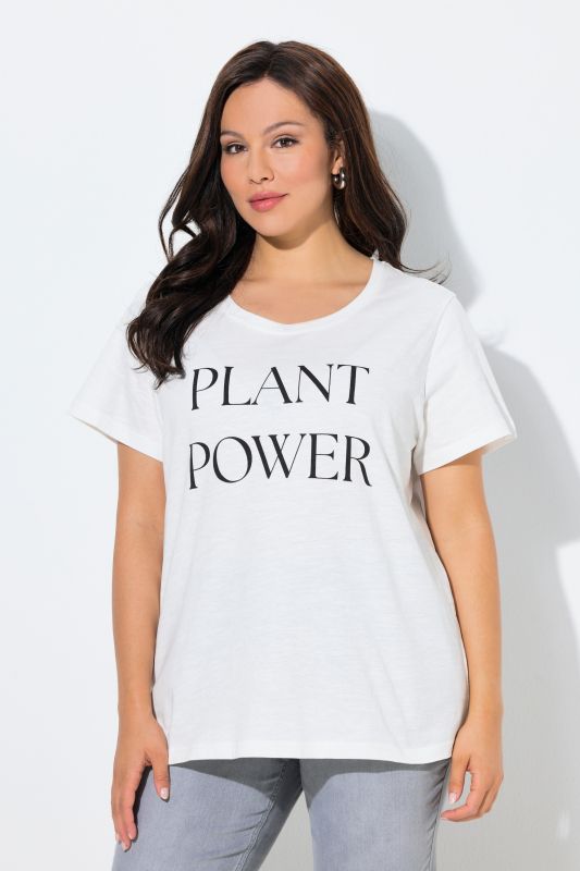 T-shirt « Plant Power », coupe Relaxed Fit, col rond et manches courtes