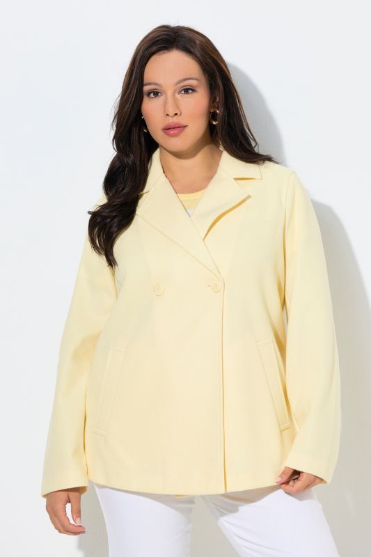 Caban en polaire, col à revers et manches longues, coupe évasée