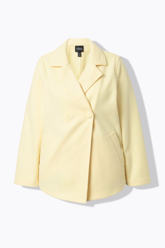 Caban en polaire, col à revers et manches longues, coupe évasée