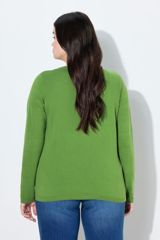 Cardigan twinset en coton bio, encolure en V et manches longues