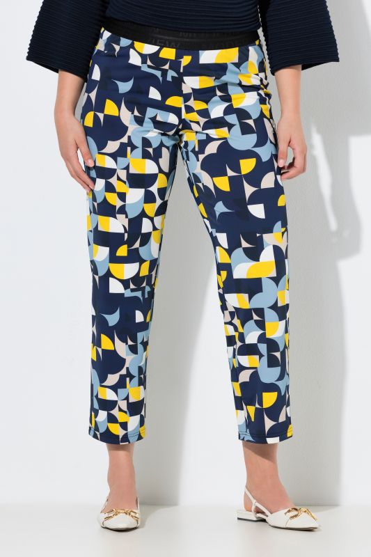 Pantalon Sienna en jersey, taille élastique, jambe étroite