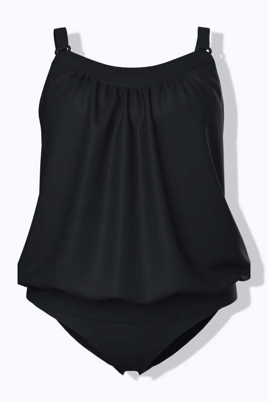 Tankini avec bonnets souples, base élastique et bretelles ajustables