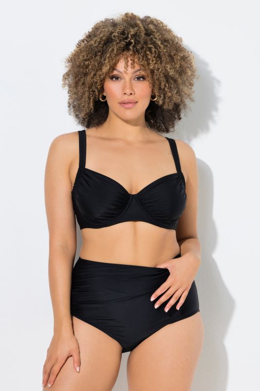 Bikini avec armatures, bretelles réglables et fronces