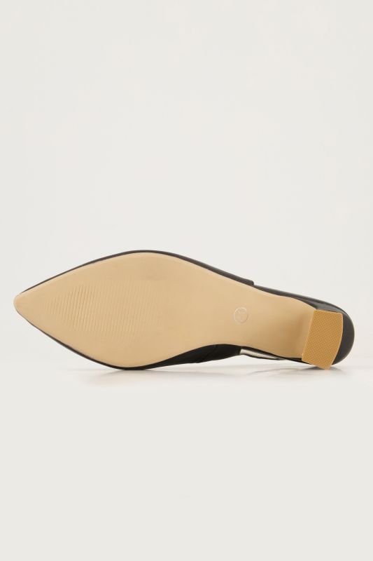 Escarpins en cuir, bride élastique à l'arrière - largeur H