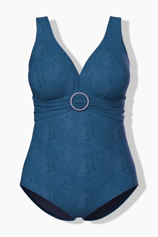 Maillot de bain avec bonnets souples, anneau fantaisie et matière recyclée