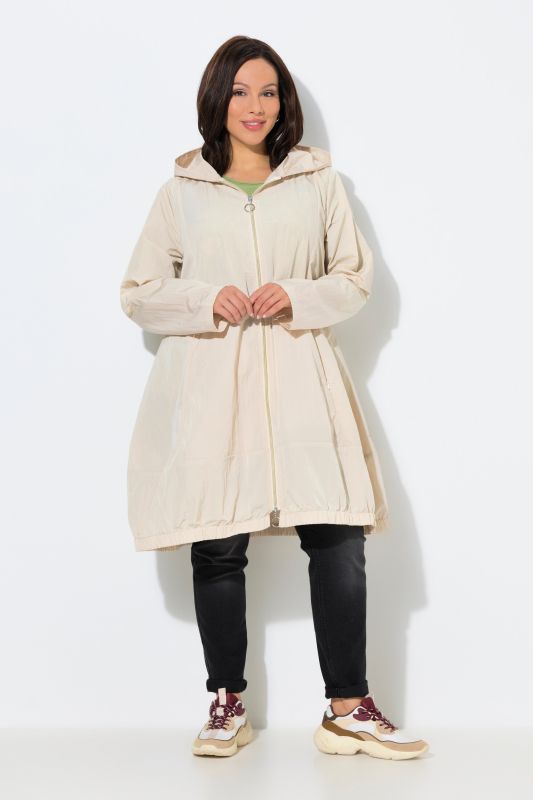 Parka d'été HYPRAR à capuche, matière déperlante, coupe évasée