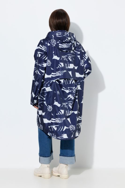 Veste de pluie HYPRAR à capuche, matière imperméable, motif à rayures