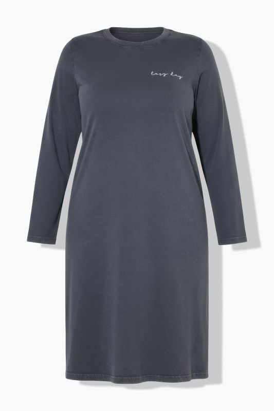 Robe midi en jersey, imprimés (petit sur le devant, grand derrière), coupe évasée