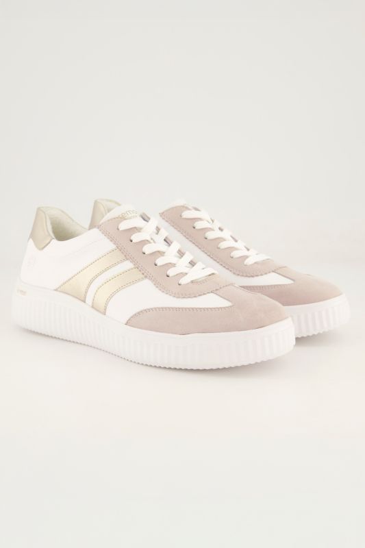 Sneakers en cuir Remonte, mélange de cuirs, semelle intérieure amovible - largeur G