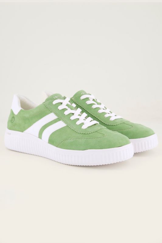 Sneakers en cuir Remonte, mélange de cuirs, semelle intérieure amovible - largeur G