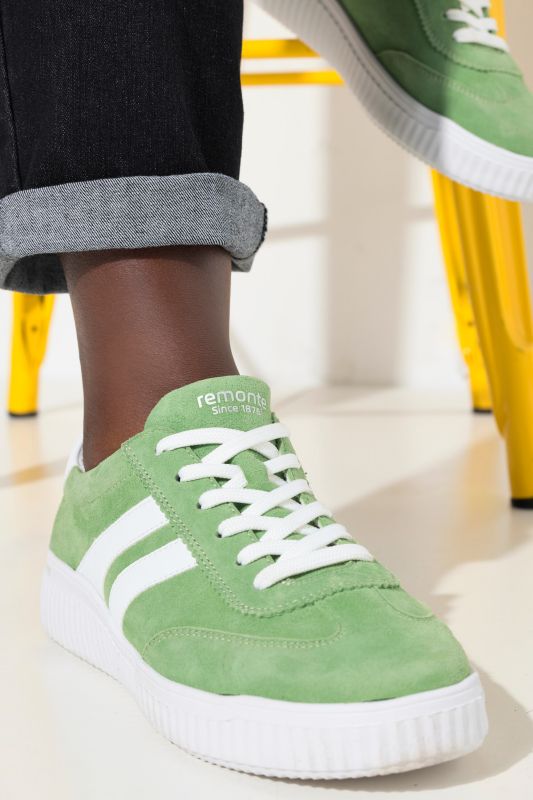 Sneakers en cuir Remonte, mélange de cuirs, semelle intérieure amovible - largeur G