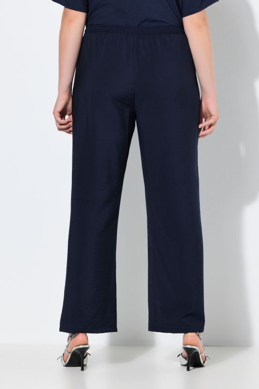 Pantalon à enfiler Mary, taille élastique, jambe droite et large