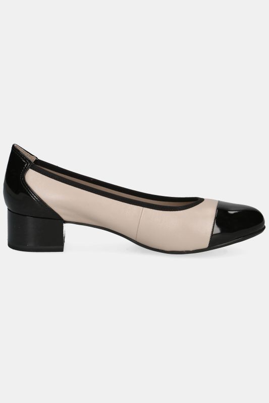 Escarpins en cuir Caprice, mélange de cuirs - largeur H